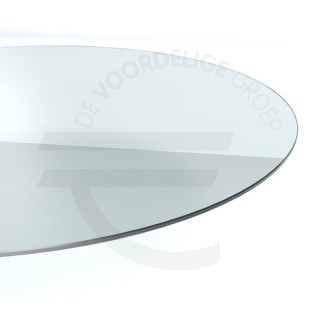 Strippen kanaal dronken 10mm ronde glazen tafelblad op maat | De Voordelige Groep