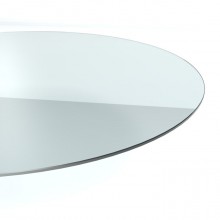 Rond helder glazen tafelblad 10mm dik